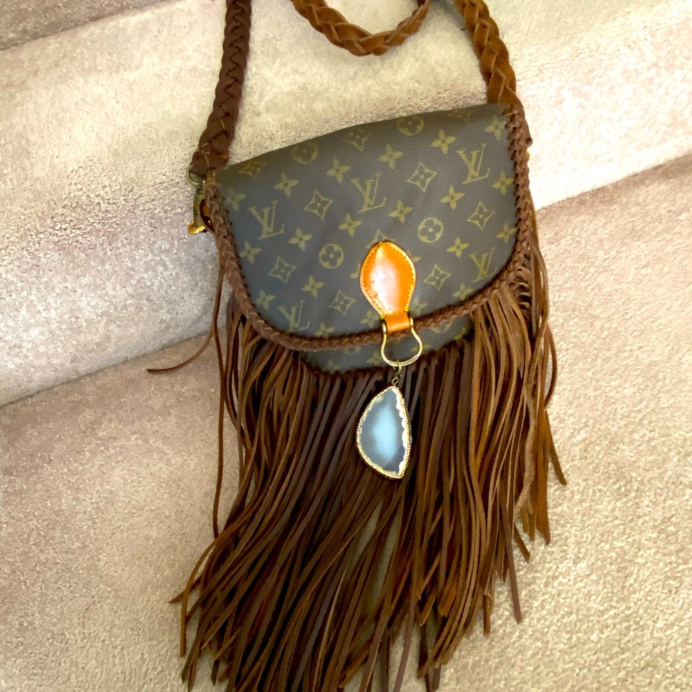 Altered vintage boho Louis Vuitton
